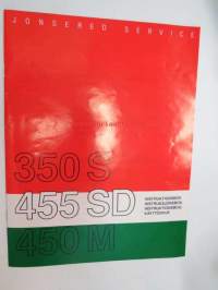 Jonsered 350 S, 455 SD, 450 M Instruktionsbok - Instruksjonsbok - Instruktionsbog - Käyttöohje ruohonleikkuri, gräsklippare (lawn mower manual) + Briggs &
