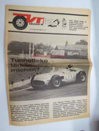 Vauhdin Maailma 1970 nr 3 -sis. mm. seur. artikkelit / kuvat / mainokset; Juan Manuel Fangio, Jackie Stewart, Roger Clark, STP-McNamara, Jäärata SM, Matra F-!,
