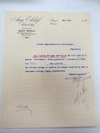 Aug. Eklöf Aktiebolag, Borgå (Porvoo) 8.5.1919 -liikekirje