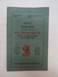 Singer - Ohjeita Singer-jalkasäädöllä varustettujen B.A.K. sähkömoottoreiden käyttöä ja aennusta varten perheompelukoneisiin (Form K6206 Finnish)