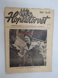 Hopeatorvet 1943 nr 27 - Asemiesilta 65, Salo - Elokuvateatteri Kiva -ohjelmalehtinen ja lukemisto, sisältää mm; Kansikuva Lizzi Waldmüller, Salo - Virkeä