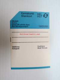 Helsinki / Liikennelaitos / HKL - HST / YTV - 1988 Kantakortti Aikuiset Vuosi / 30 päivän lippu -matkalippu