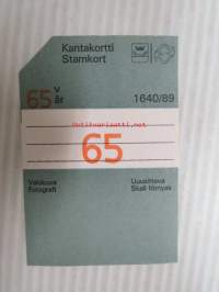 Helsinki / Liikennelaitos / HKL - HST / YTV - 1989 Kantakortti 65 -matkalippu