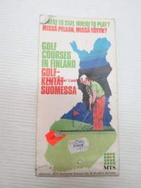 Golf courses in Finland - Golfkentät Suomessa -kartta