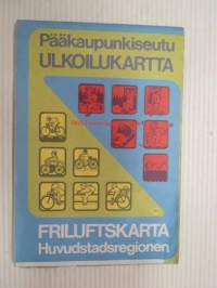 Pääkaupunkiseutu Ulkoilukartta 1990 Friluftskarta huvudstadsregionen