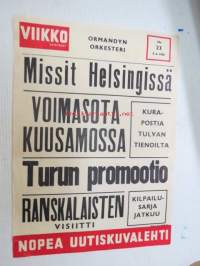 Viikko Sanomat nr 23, 9.6.1955 mainosjuliste / 