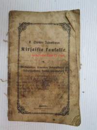 K. (Keisarillisen) Suomen Talousseuran Kirjaisia kansalle. 8. Metsäpuitten siementen kokoomisesta ja säilyttämisestä, kansan walistukseksi, Turussa 1874