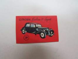 Citroën Berline II Sport -keräilykortti nr 39