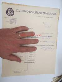 Oy Savo-Karjalan Tukkuliike, Viipuri, 13.10.1922 -liikekirje / asiakirja