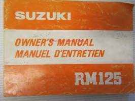 Suzuki RM125 Owner's / Manuel D'Entretien -omistajan käsikirja