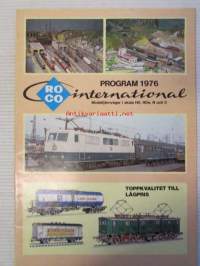 Roco International program 1976 - Modelljärnväger i skala HO, HOe, O. -pienoismallikuvasto