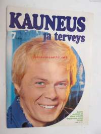 Kauneus ja terveys 1970 nr 7, sis.mm. seur. artikkelit / kuvat / mainokset; Kansikuva Lasse Mårtenson, Hypnoosi ei ole ihmelääke, Fazer Ranskalaisia pastilleja,