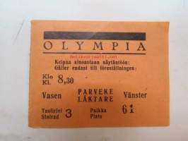 Olympia -elokuvateatterin pääsylippu