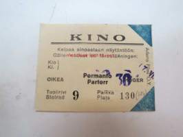 Kino (Tampere) 17.6.1944 -elokuvateatterin pääsylippu