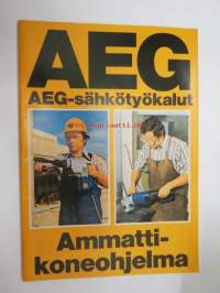 AEG-Sähkötyökalut 1980 - ammattikoneohjelma -tuoteluettelo / myyntiesite
