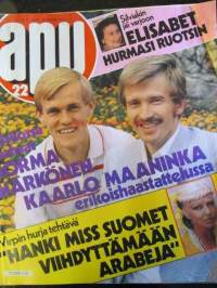 Apu 1983 nr 22, sis. mm. seur. artikkelit / kuvat / mainokset; Tongan kuningaskunta - Apu Etelämerellä, Erkki Harjunmaa ennustaa, Hevosmiehet