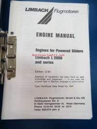 Limbach L 2000 and series 2/1984 Engine Manual -ohjekirja, kopio