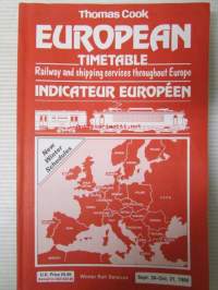 Thomas Cook European Timetable 1990 - Railway and shipping services throughout Europe - Indicateur European - Euroopan Juna ja laiva aikataulut, katso sisältö