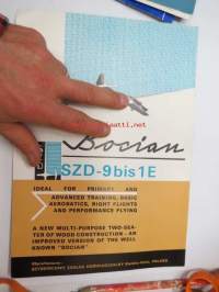 SZD-9 bis 1 E Bocian Sailplane- sales brochure -myyntiesite, purjelentokone