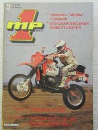 MP 1 lehti 1985 nr 2 -moottoripyörälehti. Testissä Yamaha XJ600.  Lasten taiotajossa Ville-Pertti Teuronen