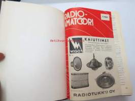 Radioamatööri 1960-62 sidotut vuosikerrat, lehdet rei´itettyjä, vain 2 kpl vuoden 1960 numeroa - 3 ja 7 puuttuu 1961 - numerossa 12 / 1962 kannessa
