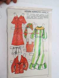 Sirkka Sumari-Iho, paperinukkevaatteet, (Apu-lehti paperinukke aihe) Apu-lehti -paper doll clothes
