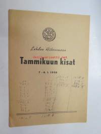 Lahden Hiihtoseura - Tammikuun kisat 7-8.1950 -hiihtokilpailujen käsiohjelma