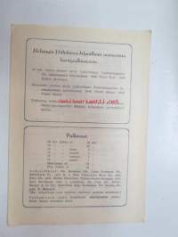 Helsingin Hiihdot 28-29.1.1950 -hiihtokilpailujen käsiohjelma