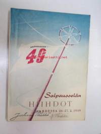 Salpausselän hiihdot Lahdessa 26-27.2.1949 -hiihtokilpailujen käsiohjelma