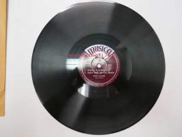 Musica A 3372 Ingrid Carlsson Sancta Lucia / Staffan Stalledräng, Gläns över sjö och strand -savikiekkoäänilevy, 78 rpm