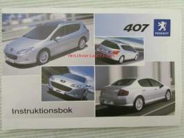 Peugeot 407 -Instruktionsbok
