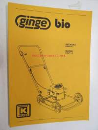 Ginge Bio ruohonleikkuri / grässklippare -käyttöohjekirja / handbok