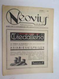 Neovius 1931 nr 7 - Suomen kone- ja kankaankutojien sekä langankäyttäjien äänenkannattaja -koneita ja tarvikkeita myyvän yrityksen asiakaslehti