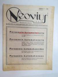 Neovius 1931 nr 6 - Suomen kone- ja kankaankutojien sekä langankäyttäjien äänenkannattaja -koneita ja tarvikkeita myyvän yrityksen asiakaslehti