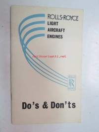 Rolls-Royce Light Aircraft Engines - Do´s and Dont´s - for the Operation of Rolls-Royce and Continental Aircraft Engines