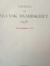 Tidning för Svensk snabbskrift 1936