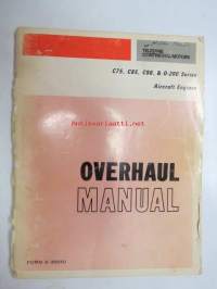 Teledyne Continental Motors C75, C85, C90 & O-200 Series Aircraft Engines Overhaul Manual -huolto-ohjekirja