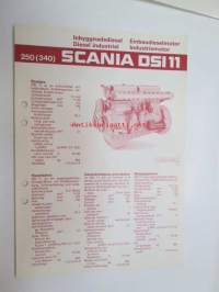 Scania DSI 11 250 (340) Inbyggnadsdiesel / Einbaudieselmotor / Diesel industriel / Industriemotor -tekniset tiedot / myyntiesite