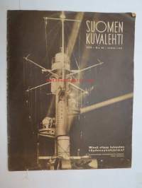 Suomen Kuvalehti 1939 nr 48, sis. mm. seur. artikkelit / kuvat / mainokset; (Missä viipyy laivaston täydennysohjelma - kansikuva suomalaisen panssarilaivan