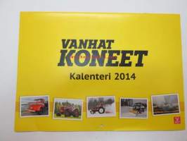 Vanhat koneet kalenteri 2014 -käyttämätön seinäkalenteri