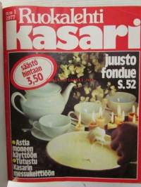 Ruokalehti Kasari 1977-78 vuosien numeroita sidottuna