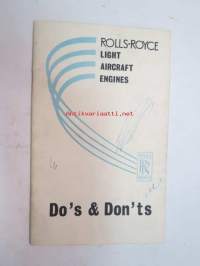 Rolls-Royce Light Aircraft Engines - Do´s and Dont´s - for the Operation of Rolls-Royce and Continental Aircraft Engines