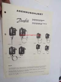 Danfoss kattilatermostaatit RT 100, 101, 102, 105, Termostaatit yli 100 astetta RT 107, 120, 123, 124 asennusohjeet