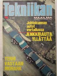 Tekniikan Maailma 1971 nr 12, sis. mm. seur. artikkelit / kuvat / mainokset; Vertailu testi Monark 50 vs Terhi 250, Koepurjehdus SM 55, Kannettava paristonauhuri