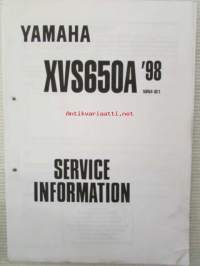 Yamaha XVS650A '98 (5BNA-SE1) Service Information - Tehtaan alkuperäinen, huolto-ohjeita sis. sähkökaaviot (Ei huolto-ohjekirja)