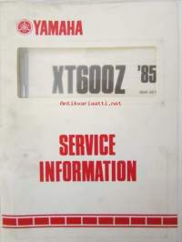 Yamaha XT600Z '85 (55W-SE1) Service Information - Tehtaan alkuperäinen, huolto-ohjeita (Ei huolto-ohjekirja)