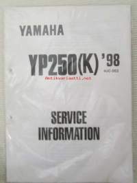 Yamaha YP250(K) '98 (4UC-SE2)  Service Information - Tehtaan alkuperäinen, huolto-ohjeita sis. sähkökaaviot (Ei huolto-ohjekirja), avaamaton muovipakkaus