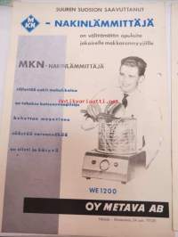 MKN-Nakinlämmittäjä WE 1200 -myyntiesite + takuutodiste päivätty 11.2.1964