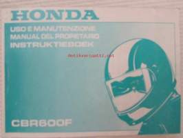 Honda CBR600F uso e manutenzione -käyttö-ja huolto-ohjekirja