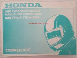 Honda CBR600F uso e manutenzione -käyttö-ja huolto-ohjekirja